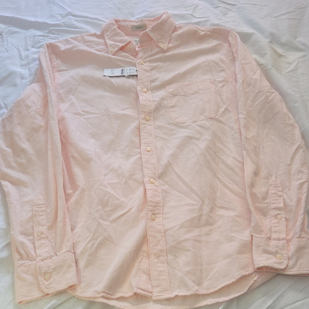 J. Crew Light Pink Casual Button-Down Shirt
